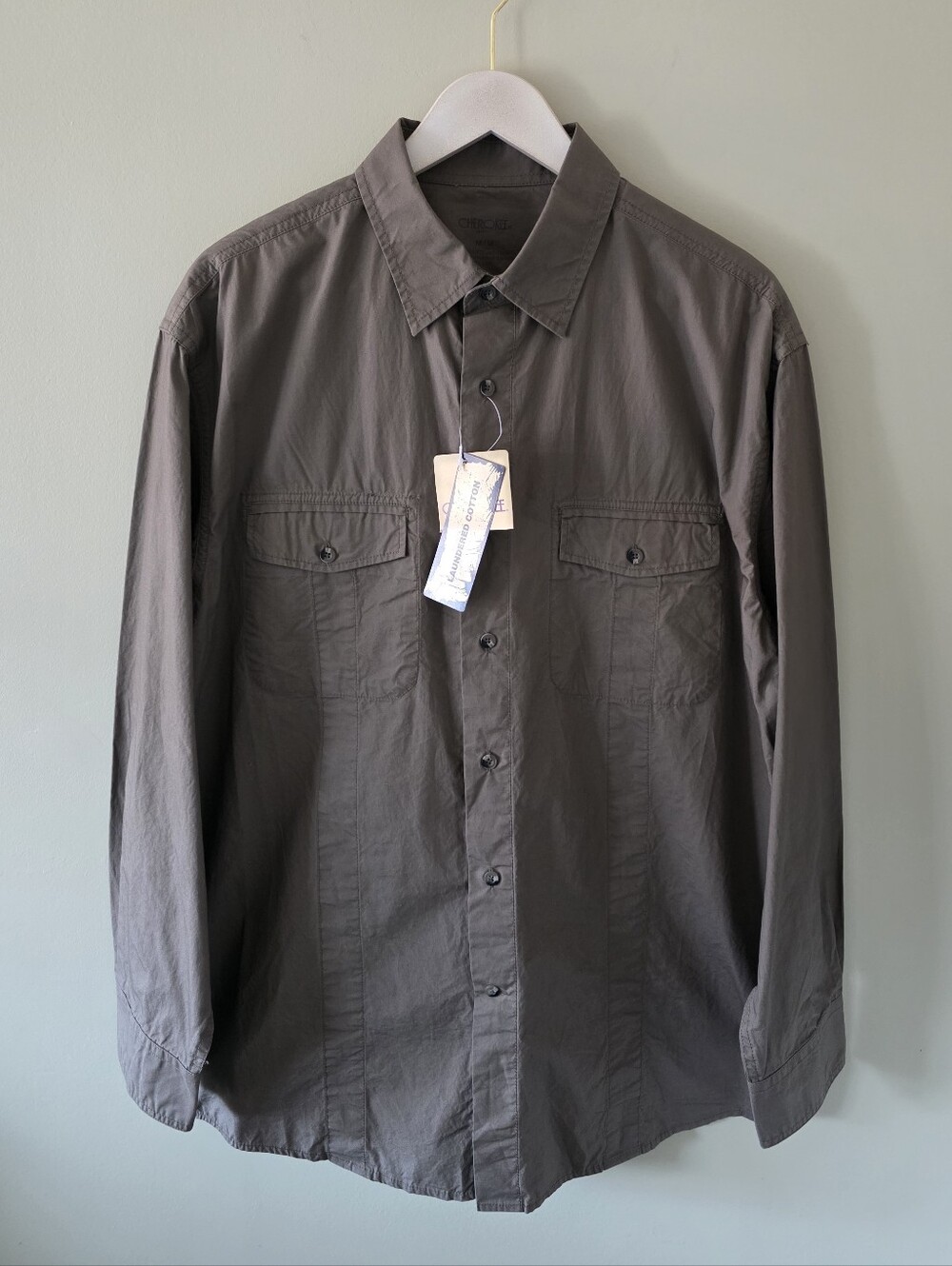 NWT Cherokee M 90s Heritage Outdoor Rugged Gorpcore Utility Button Down Shirt
